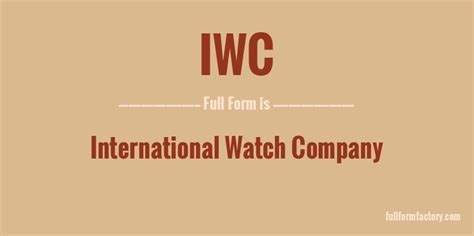 iwc meaning slang